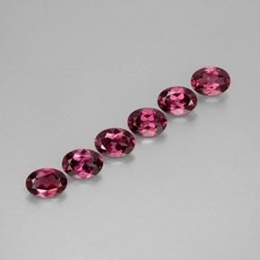 6.19 ct Red Rhodolite Garnet Stone, Natural Rhodolite Garnet in Oval Facet Shape for Sale
