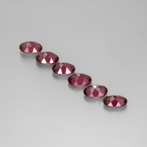 Rhodolite Garnet Gemstone in 7 x 5 mm (calibrated) Size for Sale, Rhodolite Garnet Stone in Raspberry Red Color