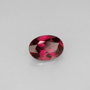 0.90 ct Red Rhodolite Garnet Stone, Natural Rhodolite Garnet in Oval Facet Shape for Sale