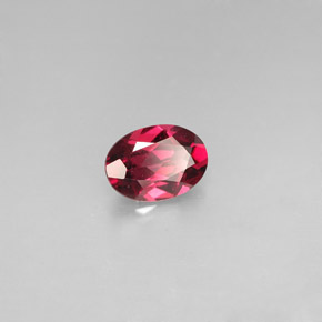 0.79 ct Red Rhodolite Garnet Stone, Natural Rhodolite Garnet in Oval Facet Shape for Sale