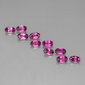 2.89 ct Violet Rhodolite Garnet Gemstone, Rhodolite Garnet Gem in Oval Facet Shape for Sale.