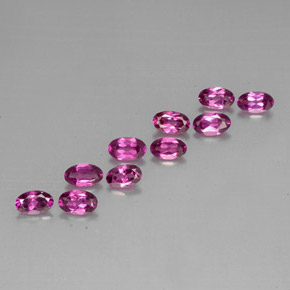 2.89 ct Violet Rhodolite Garnet Stone, Natural Rhodolite Garnet in Oval Facet Shape for Sale
