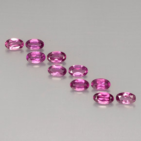 2.97 ct Violet Rhodolite Garnet Gemstone, Rhodolite Garnet Gem in Oval Facet Shape for Sale.