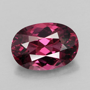 1.91 ct Red Rhodolite Garnet Gemstone, Rhodolite Garnet Gem in Oval Facet Shape for Sale.