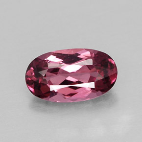 0.95 ct Red Rhodolite Garnet Gemstone, Rhodolite Garnet Gem in Oval Facet Shape for Sale.