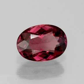 1.22 ct Red Rhodolite Garnet Stone, Natural Rhodolite Garnet in Oval Facet Shape for Sale