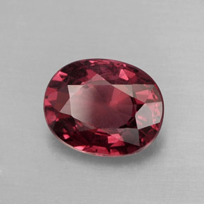 1.95 ct Red Rhodolite Garnet Stone, Natural Rhodolite Garnet in Oval Facet Shape for Sale