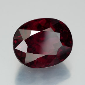 10.51 ct Red Rhodolite Garnet Stone, Natural Rhodolite Garnet in Oval Facet Shape for Sale