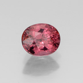0.70 ct Red Rhodolite Garnet Stone, Natural Rhodolite Garnet in Oval Facet Shape for Sale