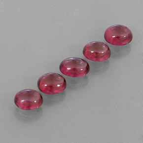 2.94 ct Red Rhodolite Garnet Stone, Natural Rhodolite Garnet in Oval Cabochon Shape for Sale