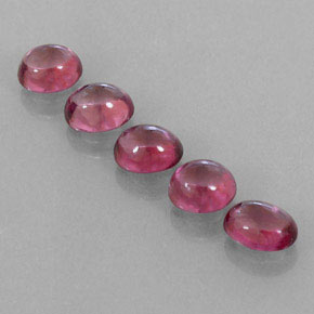 4.15 ct Red Rhodolite Garnet Stone, Natural Rhodolite Garnet in Oval Cabochon Shape for Sale