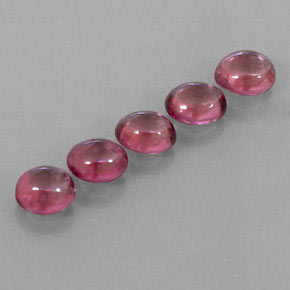3.60 ct Red Rhodolite Garnet Stone, Natural Rhodolite Garnet in Oval Cabochon Shape for Sale