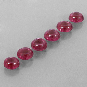 5.11 ct Red Rhodolite Garnet Stone, Natural Rhodolite Garnet in Oval Cabochon Shape for Sale