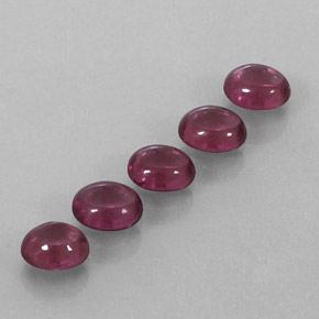 3.32 ct Red Rhodolite Garnet Stone, Natural Rhodolite Garnet in Oval Cabochon Shape for Sale