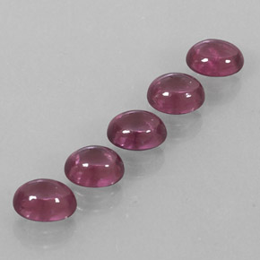 4.21 ct Red Rhodolite Garnet Stone, Natural Rhodolite Garnet in Oval Cabochon Shape for Sale