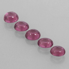 2.68 ct Red Rhodolite Garnet Gemstone, Rhodolite Garnet Gem in Oval Cabochon Shape for Sale.