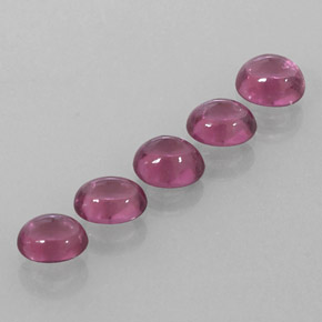 2.68 ct Red Rhodolite Garnet Stone, Natural Rhodolite Garnet in Oval Cabochon Shape for Sale