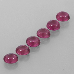 4.02 ct Red Rhodolite Garnet Stone, Natural Rhodolite Garnet in Oval Cabochon Shape for Sale