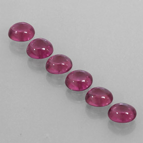 Rhodolite Garnet Gemstone in 5.3 x 4.5 mm Size for Sale, Rhodolite Garnet Stone in Raspberry Red Color