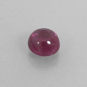 1.19 ct Red Rhodolite Garnet Stone, Natural Rhodolite Garnet in Round Cabochon Shape for Sale