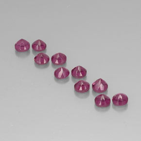 Rhodolite Garnet Gemstone in 3.5 mm (calibrated) Size for Sale, Rhodolite Garnet Stone in Raspberry Red Color