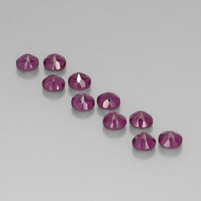 Rhodolite Garnet Gemstone in 3.5 mm (calibrated) Size for Sale, Rhodolite Garnet Stone in Raspberry Red Color