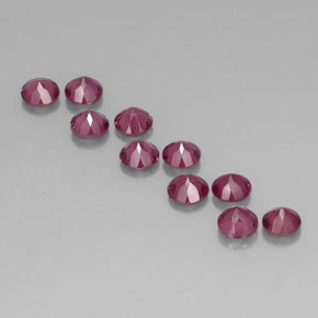 Rhodolite Garnet Gemstone in 4 mm (calibrated) Size for Sale, Rhodolite Garnet Stone in Raspberry Red Color