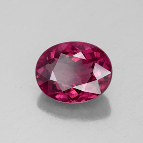 3.06 ct Red Rhodolite Garnet Stone, Natural Rhodolite Garnet in Oval Facet Shape for Sale