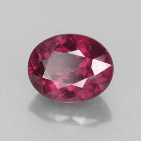 2.82 ct Red Rhodolite Garnet Stone, Natural Rhodolite Garnet in Oval Facet Shape for Sale