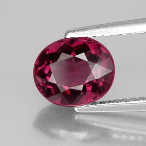 2.43 ct Red Rhodolite Garnet Stone, Natural Rhodolite Garnet in Oval Facet Shape for Sale