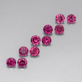 2.31 ct Red Rhodolite Garnet Stone, Natural Rhodolite Garnet in Round Facet Shape for Sale
