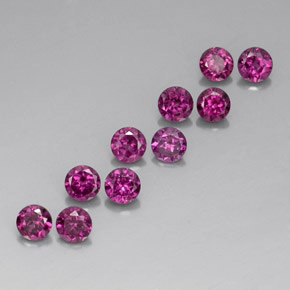 3.50 ct Red Rhodolite Garnet Stone, Natural Rhodolite Garnet in Round Facet Shape for Sale