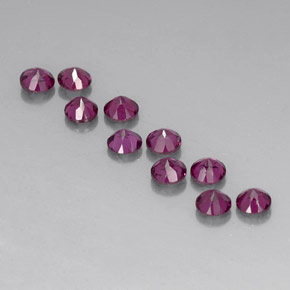 Rhodolite Garnet Gemstone in 4 mm (calibrated) Size for Sale, Rhodolite Garnet Stone in Raspberry Red Color