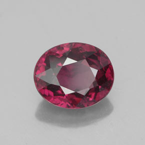 2.35 ct Red Rhodolite Garnet Stone, Natural Rhodolite Garnet in Oval Facet Shape for Sale
