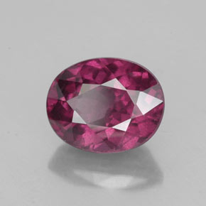 2.41 ct Red Rhodolite Garnet Stone, Natural Rhodolite Garnet in Oval Facet Shape for Sale