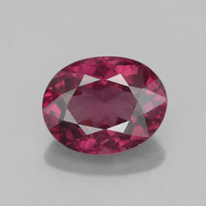 2.57 ct Red Rhodolite Garnet Gemstone, Rhodolite Garnet Gem in Oval Facet Shape for Sale.