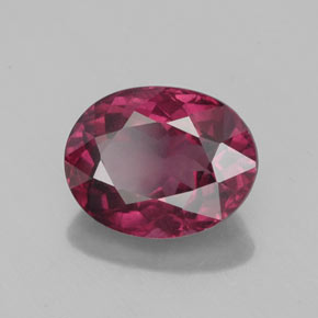 2.57 ct Red Rhodolite Garnet Stone, Natural Rhodolite Garnet in Oval Facet Shape for Sale