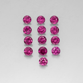 4.62 ct Red Rhodolite Garnet Gemstone, Rhodolite Garnet Gem in Round Facet Shape for Sale.