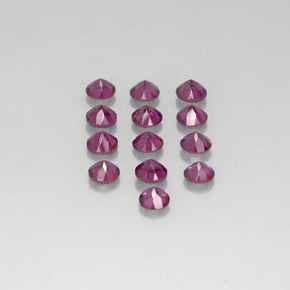Rhodolite Garnet Gemstone in 4 mm (calibrated) Size for Sale, Rhodolite Garnet Stone in Raspberry Red Color