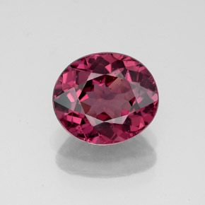 2.33 ct Red Rhodolite Garnet Gemstone, Rhodolite Garnet Gem in Oval Facet Shape for Sale.