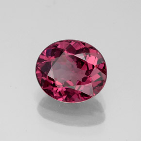 2.33 ct Red Rhodolite Garnet Stone, Natural Rhodolite Garnet in Oval Facet Shape for Sale