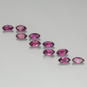 3.48 ct Red Rhodolite Garnet Gemstone, Rhodolite Garnet Gem in Marquise Facet Shape for Sale.