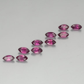 3.48 ct Red Rhodolite Garnet Stone, Natural Rhodolite Garnet in Marquise Facet Shape for Sale