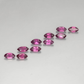 3.26 ct Red Rhodolite Garnet Stone, Natural Rhodolite Garnet in Marquise Facet Shape for Sale