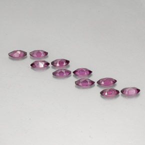 Rhodolite Garnet Gemstone in 6 x 3 mm (calibrated) Size for Sale, Rhodolite Garnet Stone in Raspberry Red Color