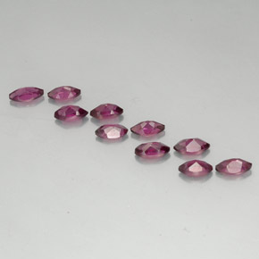 Rhodolite Garnet Gemstone in 6 x 3 mm (calibrated) Size for Sale, Rhodolite Garnet Stone in Raspberry Red Color
