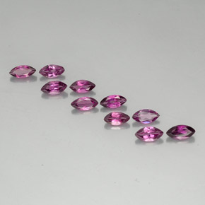 3.16 ct Red Rhodolite Garnet Gemstone, Rhodolite Garnet Gem in Marquise Facet Shape for Sale.