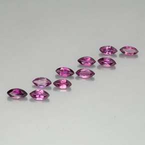 3.16 ct Red Rhodolite Garnet Stone, Natural Rhodolite Garnet in Marquise Facet Shape for Sale