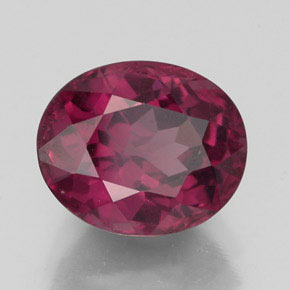 2.88 ct Red Rhodolite Garnet Stone, Natural Rhodolite Garnet in Oval Facet Shape for Sale
