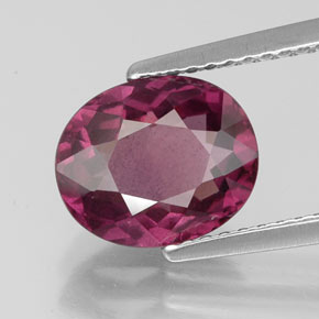 2.83 ct Red Rhodolite Garnet Gemstone, Rhodolite Garnet Gem in Oval Facet Shape for Sale.